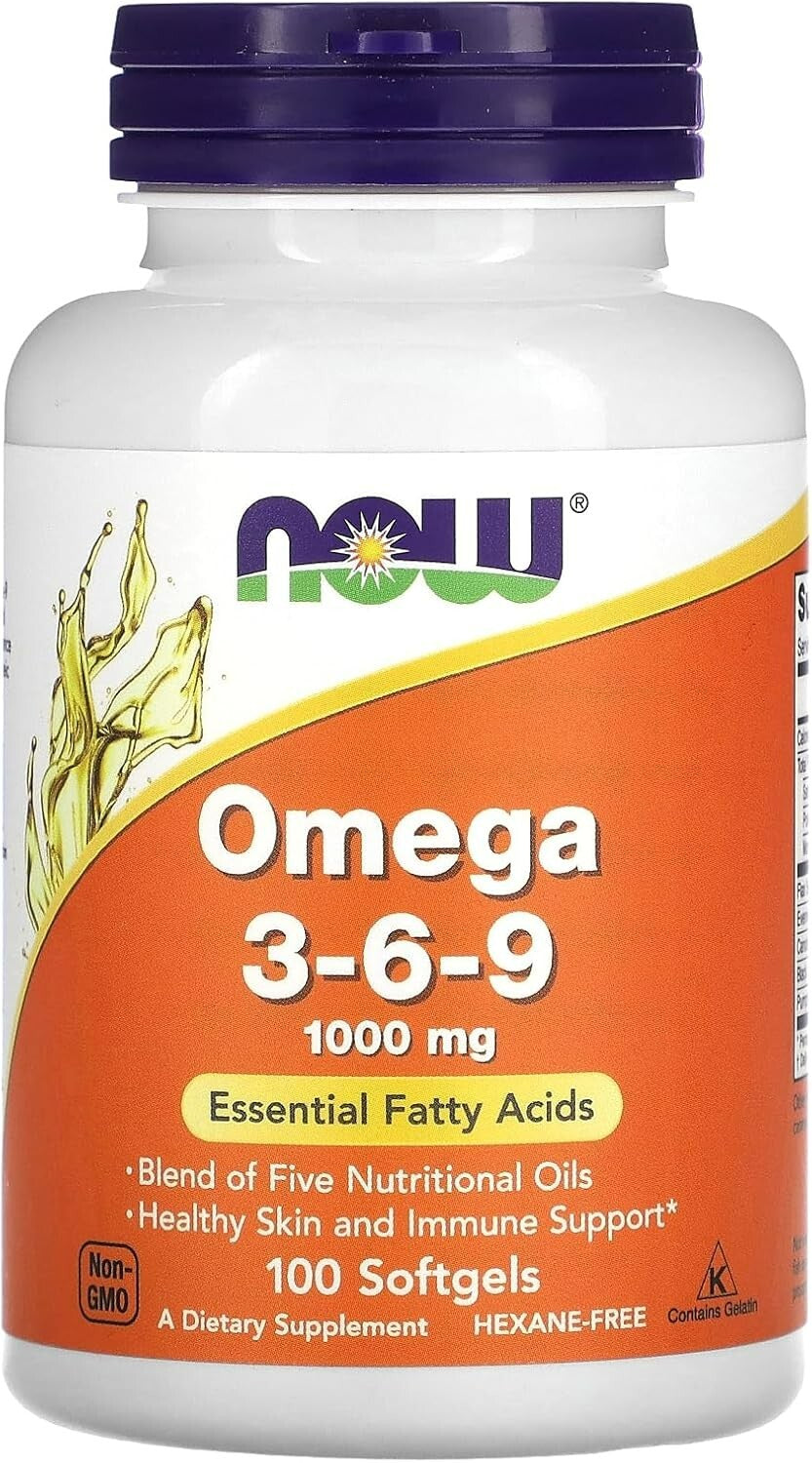 NOW Foods Omega 3-6-9, 1,000 Mg, 100 Softgel - Free Shipping