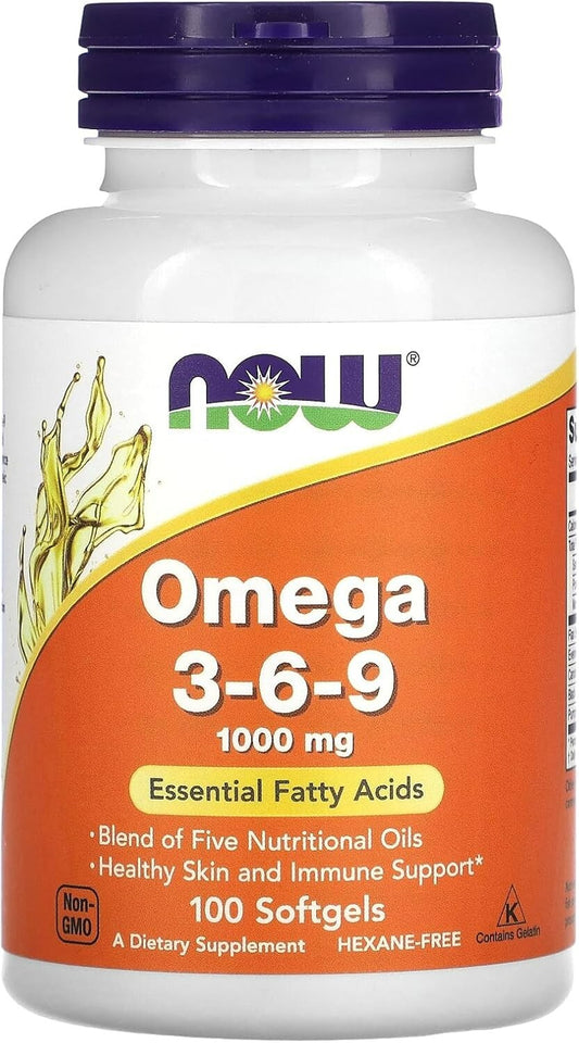 NOW Foods Omega 3-6-9, 1,000 Mg, 100 Softgel - Free Shipping